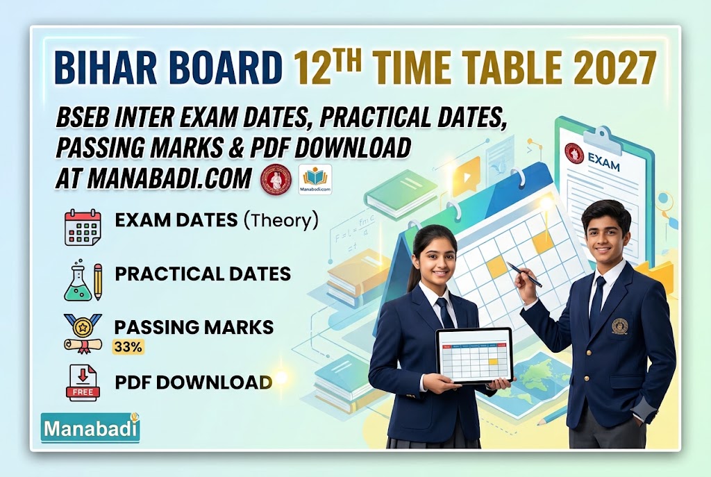 Bihar Board 12th Time Table 2027