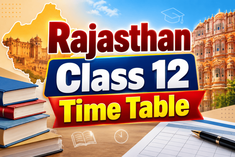 System Boar RBSE Class 12 Time Table 2027: Rajasthan Board 12th Exam Dates, Pattern ...