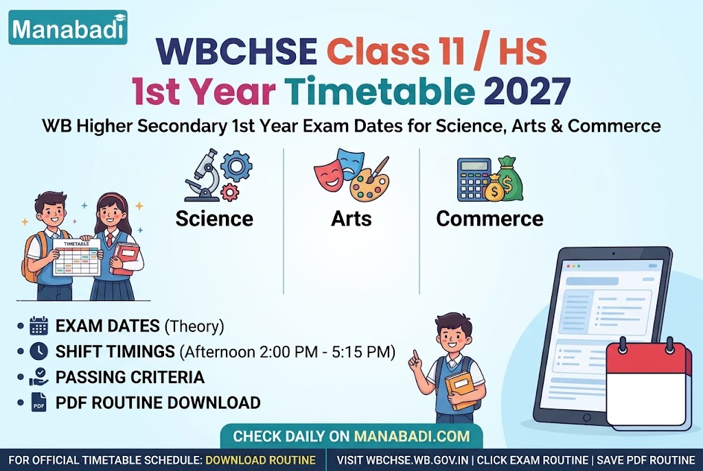 WBCHSE Class 11th Timetable