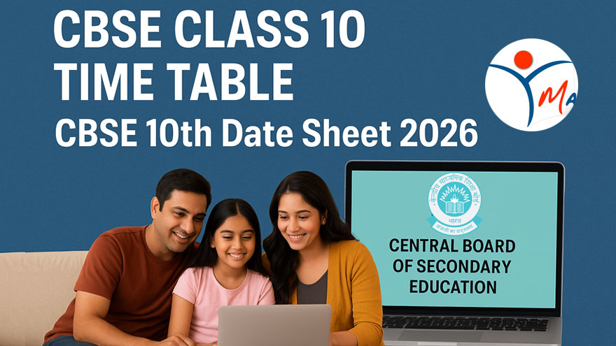 CBSE Class 10th Time Table 2026