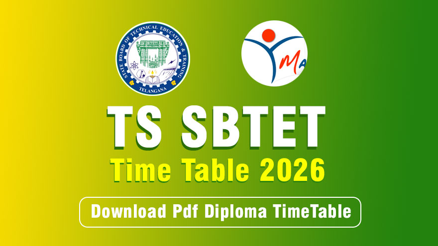 TS SBTET Time Table 2026