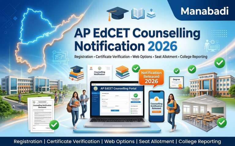 AP EdCET Counselling Notification 2026: Registration, Schedule & Seat Allotment Direct at Manabadi