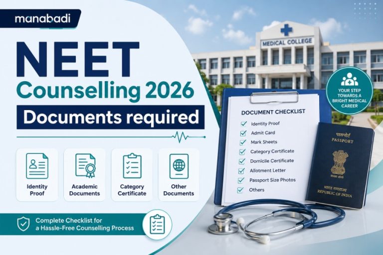 NEET Counselling Documents Required 2026; AIQ, State Quota, MCC MBBS Admission & Document Verification