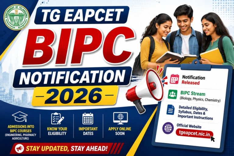 TG EAPCET 2026 BiPC Counselling Notification Out:  Web Options Ongoing & Seat Allotment Dates at Manabadi