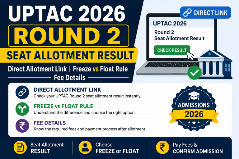 UPTAC Special Round 2: Seat Allotment OUT ,Check Physical Reporting Dates at Manabadi