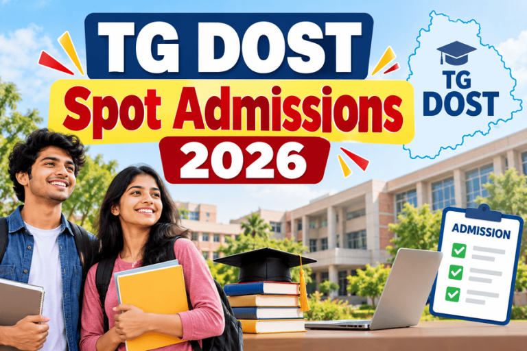 Telangana DOST Spot Admissions 2026: Vacant Seats, Dates, Eligibility, Documents & How to Apply, Details at Manabadi