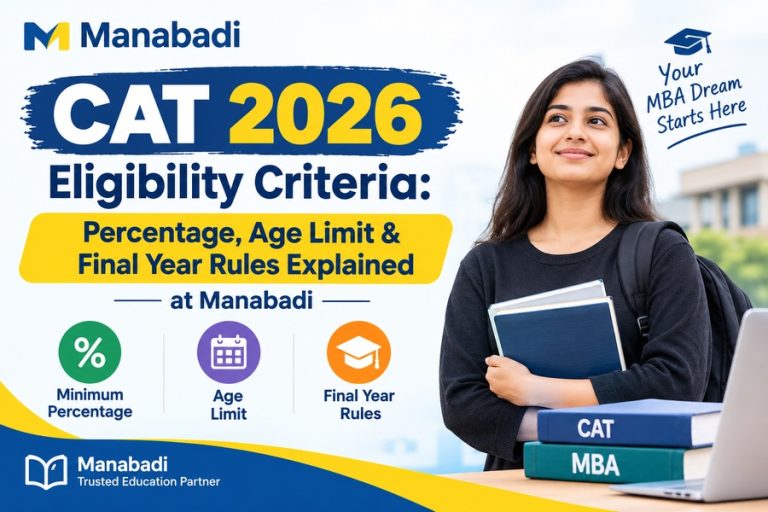CAT 2026 Eligibility Criteria: Percentage, Age Limit & Final Year Rules Explained at Manabadi