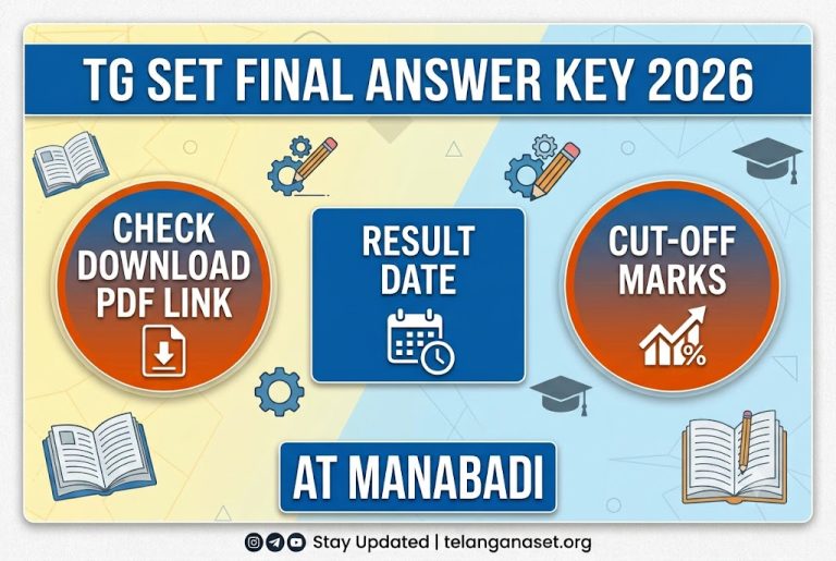 TG SET Final Answer Key 2026 : out soon Check Download PDF Link, Cut-Off Marks & Result Date at Manabadi