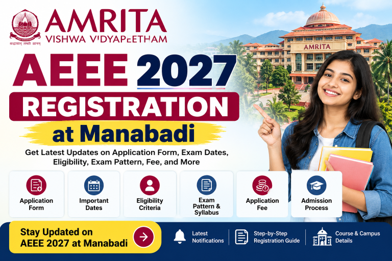 AEEE 2027 Registration: Application Form, Exam Dates, Eligibility, Fee and How to Apply at Manabadi